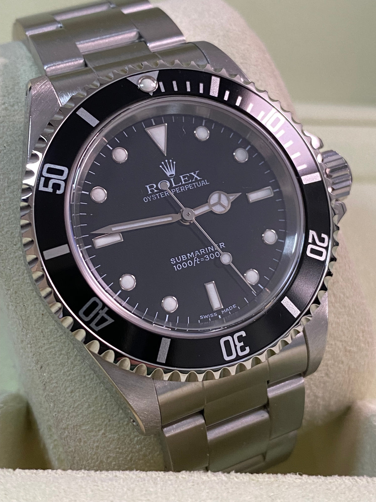 Rolex Steel No Date Submariner - F serial - Pre Ceramic Bezel - Black Dial - 14060M *FULL SET*