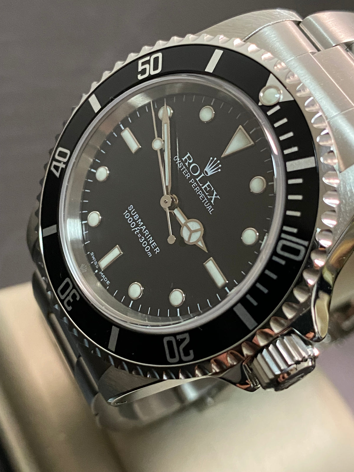 Rolex Steel No Date Submariner - F serial - Pre Ceramic Bezel - Black Dial - 14060M *FULL SET*