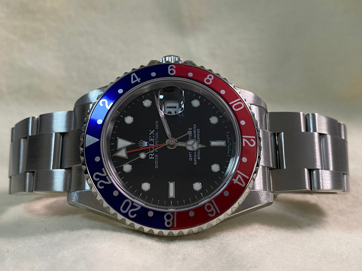 Rolex Steel GMT-Master II -  Z serial - "Pepsi" Pre-Ceramic - 3186 Movement - Oyster Bracelet - 16710BLRO *FULL SET*