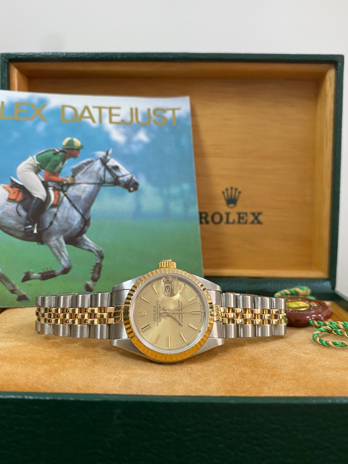 Rolex Steel and Yellow Gold Lady-Datejust - Fluted Bezel - Champagne Index Dial - Jubilee Bracelet - 69173