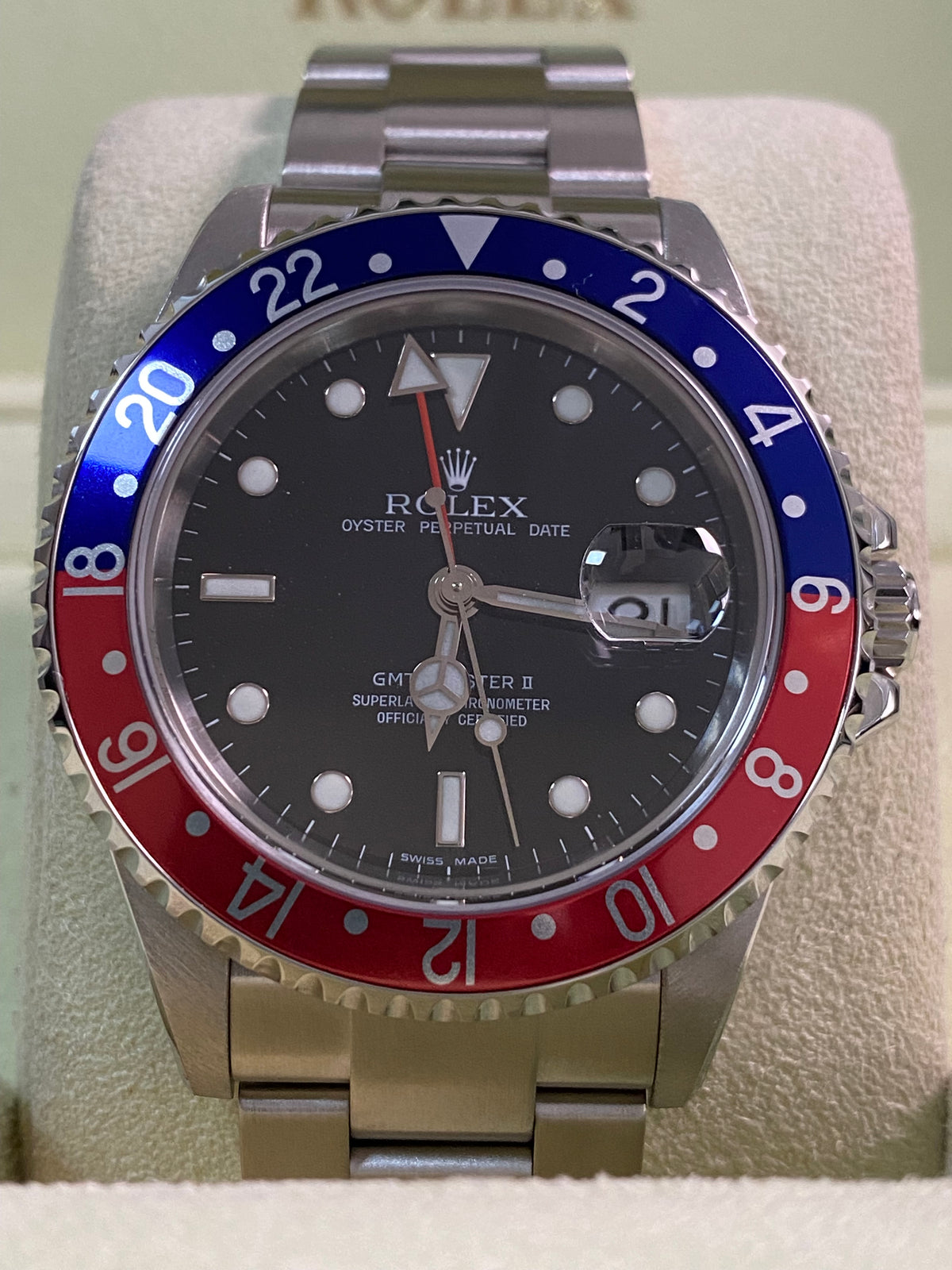 Rolex Steel GMT-Master II -  Z serial - "Pepsi" Pre-Ceramic - 3186 Movement - Oyster Bracelet - 16710BLRO *FULL SET*