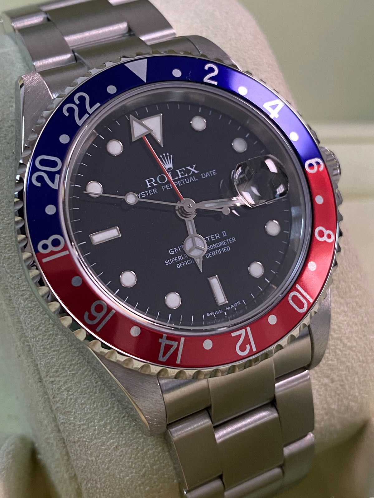 Rolex Steel GMT-Master II -  Z serial - "Pepsi" Pre-Ceramic - 3186 Movement - Oyster Bracelet - 16710BLRO *FULL SET*