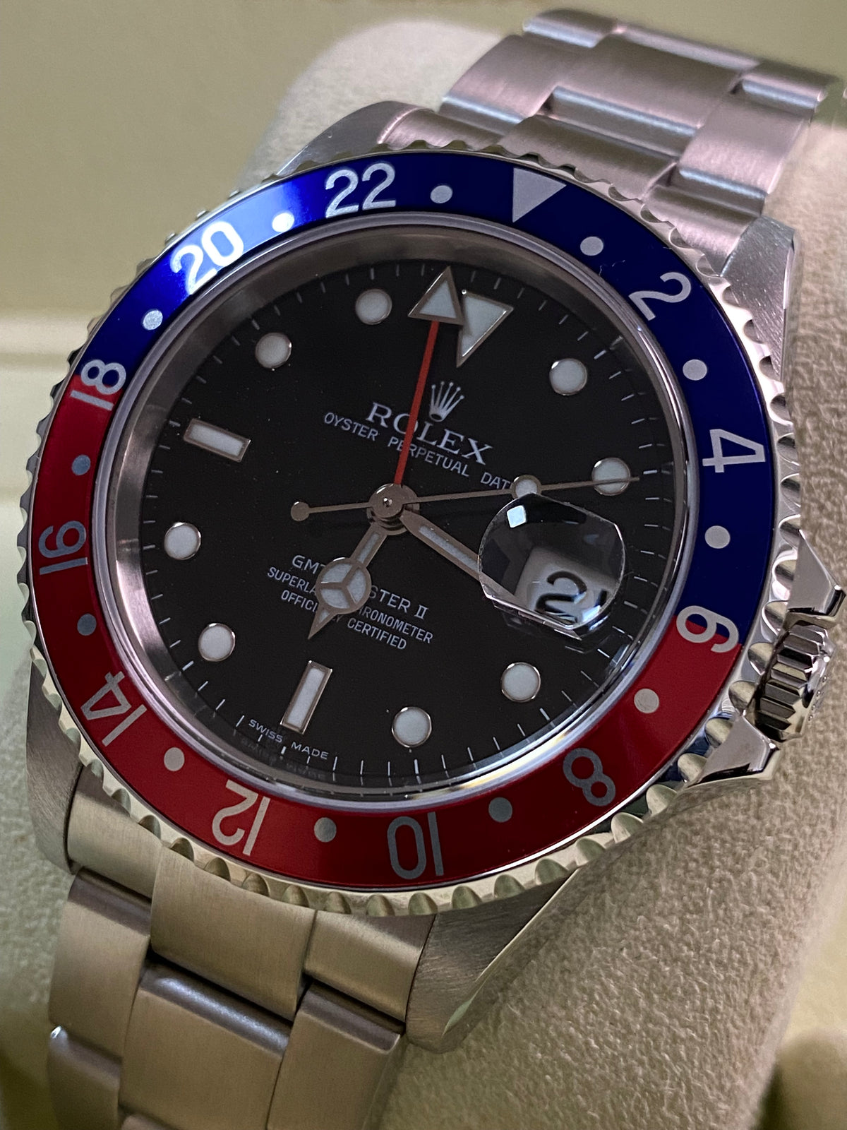 Rolex Steel GMT-Master II -  Z serial - "Pepsi" Pre-Ceramic - 3186 Movement - Oyster Bracelet - 16710BLRO *FULL SET*