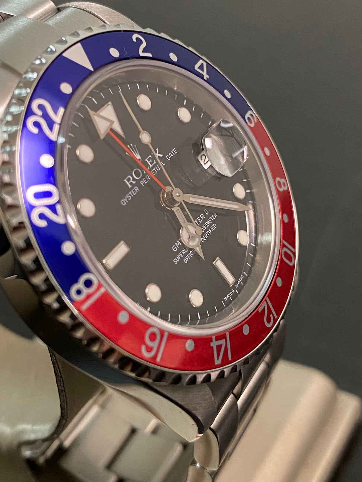 Rolex Steel GMT-Master II -  Z serial - "Pepsi" Pre-Ceramic - 3186 Movement - Oyster Bracelet - 16710BLRO *FULL SET*