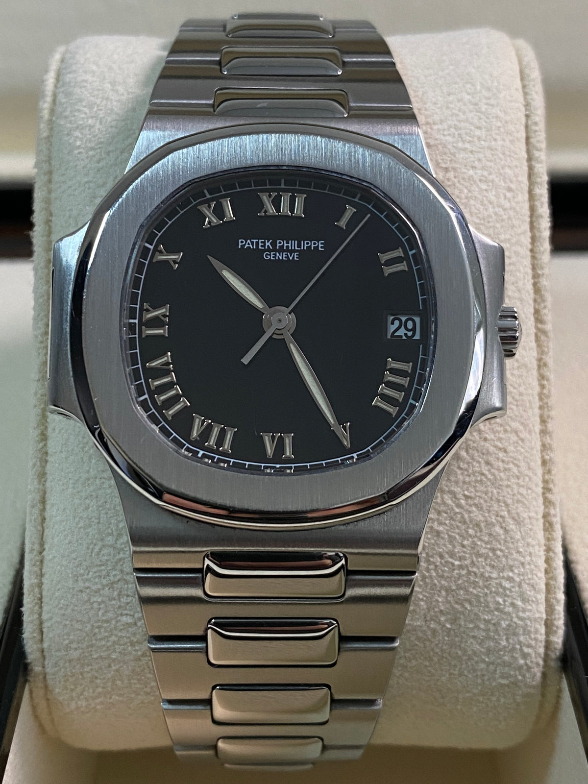 Patek Philippe Steel Nautilus - Black Roman Dial - 3800/1A *FULL SET*