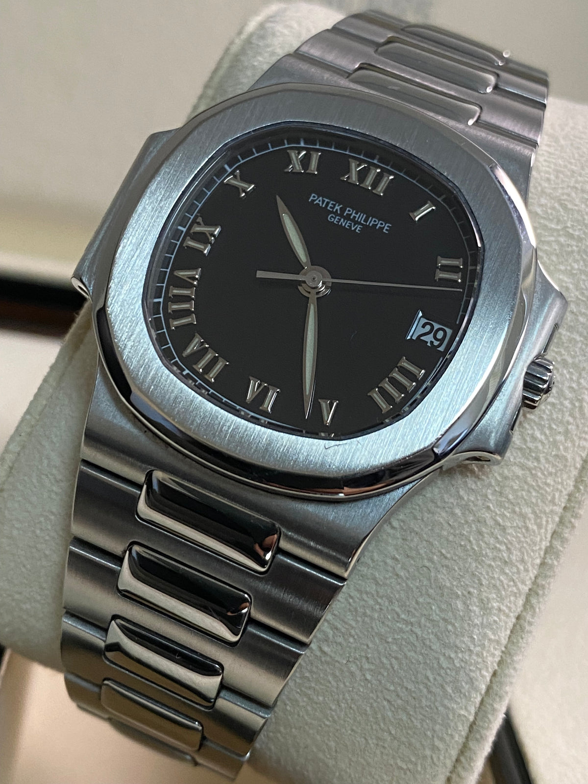 Patek Philippe Steel Nautilus - Black Roman Dial - 3800/1A *FULL SET*