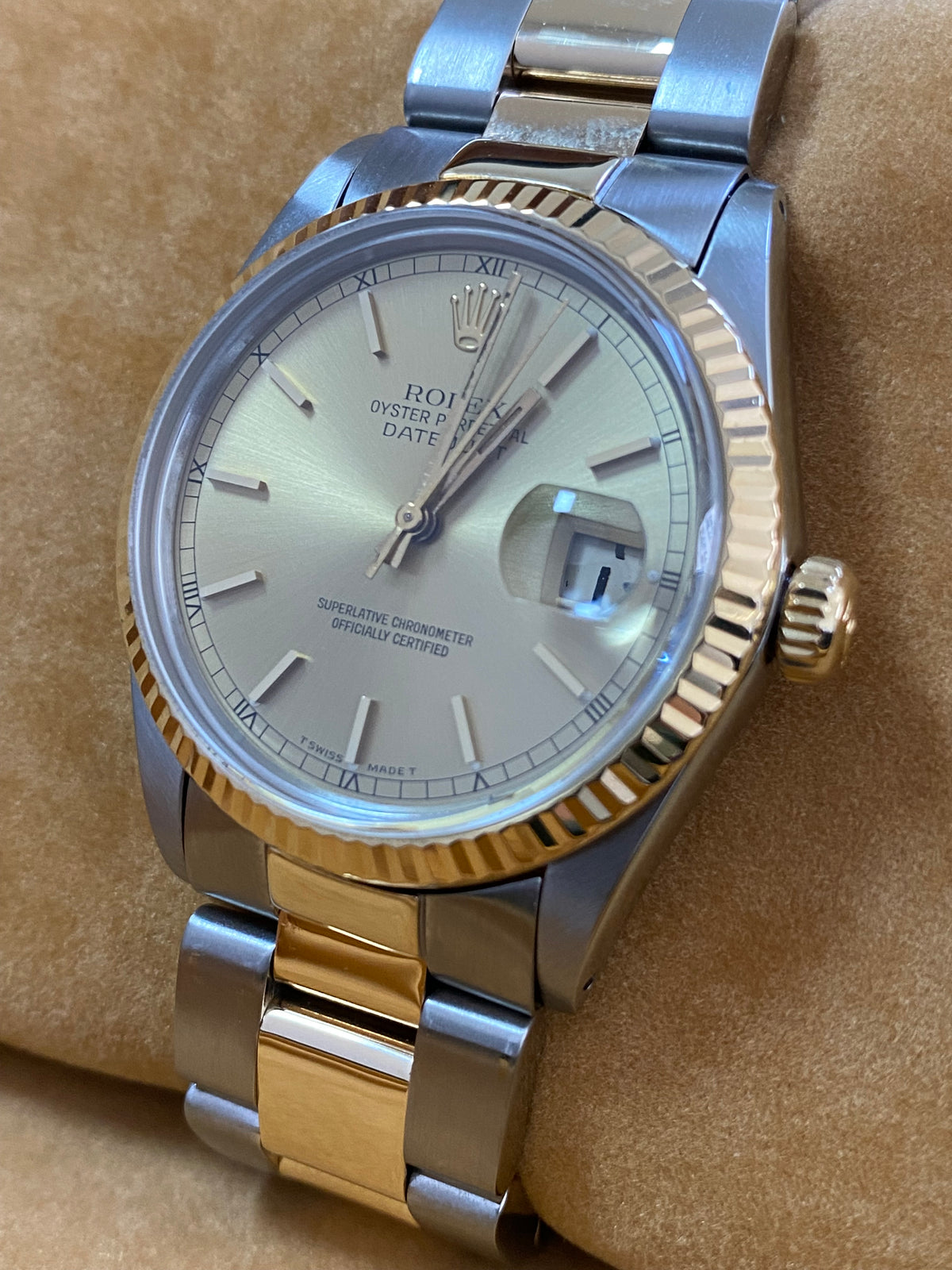 Rolex Steel and Yellow Gold Datejust 36 - Fluted Bezel - Champagne Index Dial - Oyster Bracelet - 16013