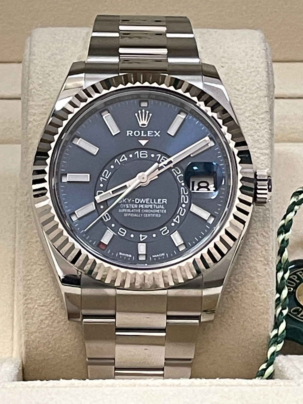 Rolex White Rolesor Sky-Dweller - 2023 - Blue Dial - Oyster Bracelet - 326934