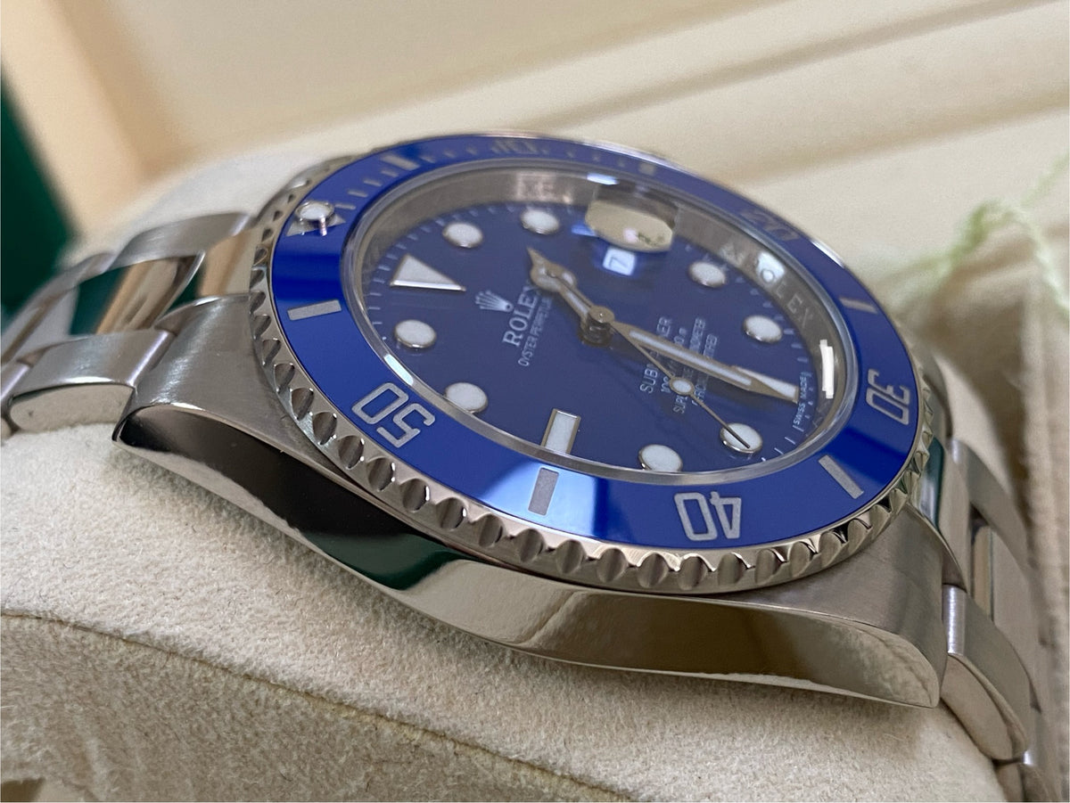 Rolex White Gold Submariner Date - 2009 - "Smurf" - Blue Bezel - Blue Dial - 116619LB *COMPLETE SET*