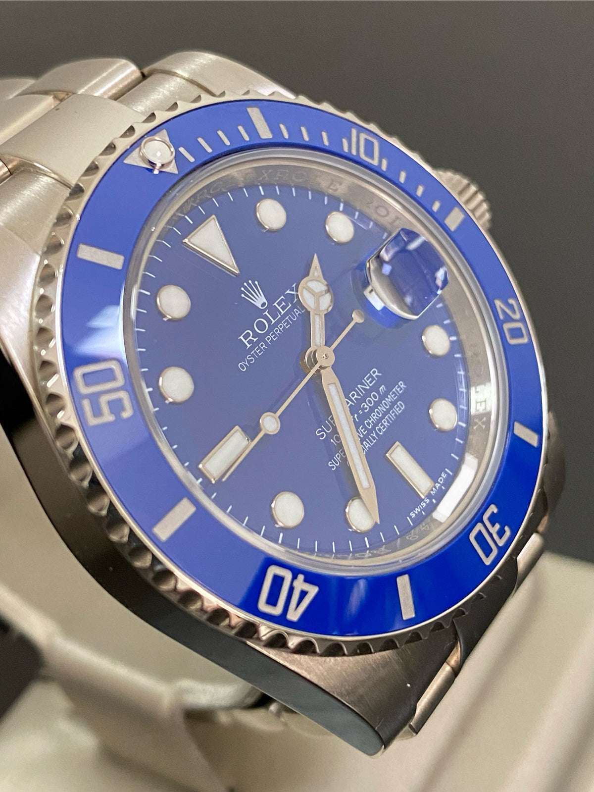 Rolex White Gold Submariner Date - 2009 - "Smurf" - Blue Bezel - Blue Dial - 116619LB *COMPLETE SET*