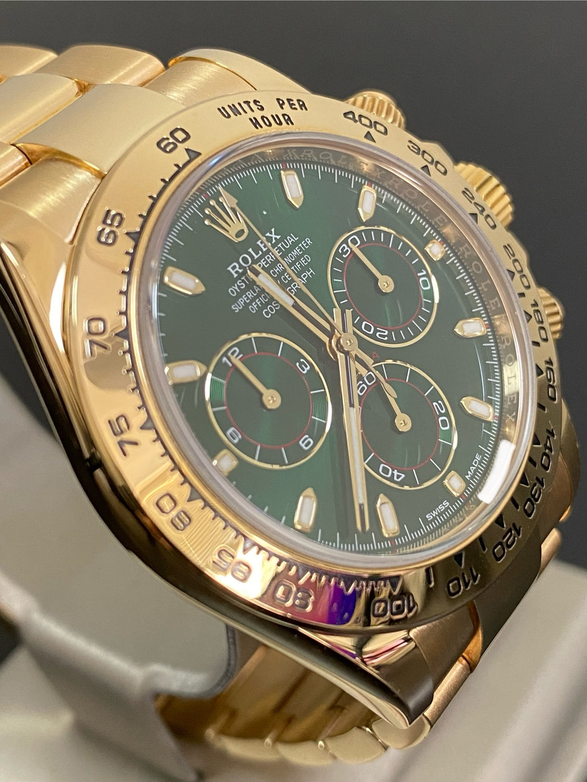 Rolex Yellow Gold Cosmograph Daytona -  2017 - "John Meyer" Green Dial - 116508