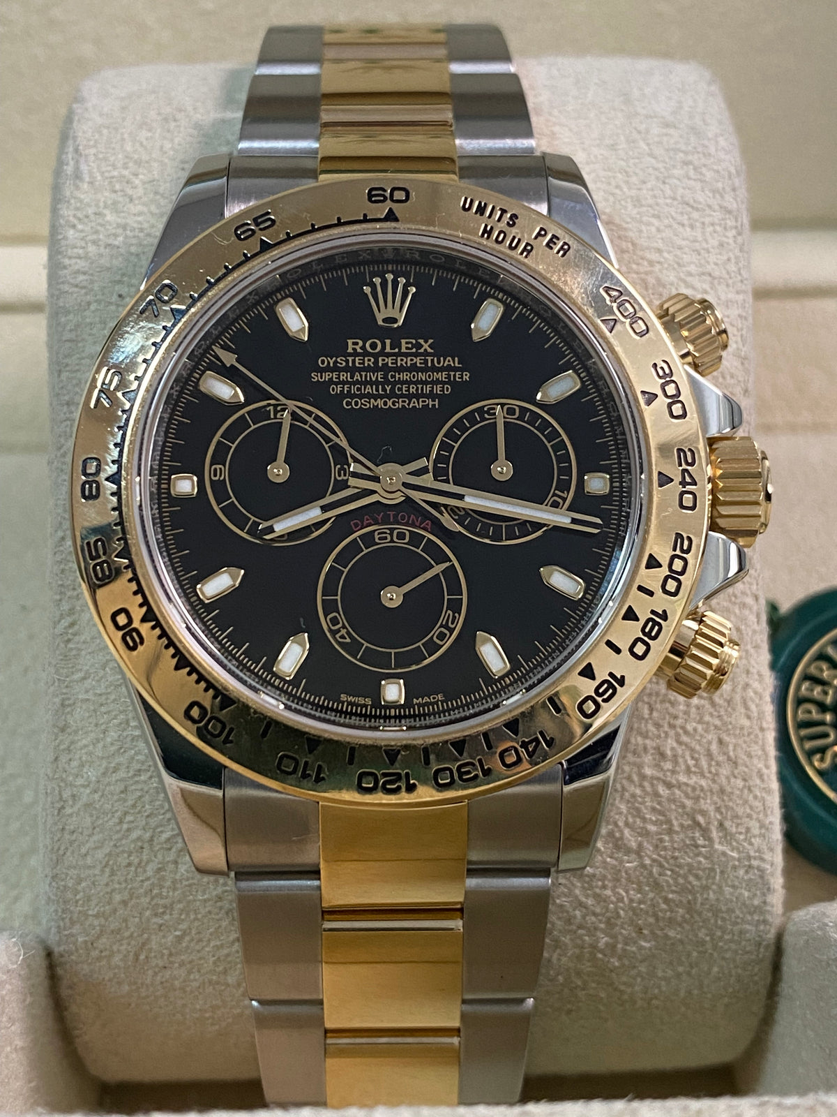 Rolex Yellow Gold Rolesor Cosmograph Daytona - 2021 - Black Index Dial - 116503 *FULL SET*