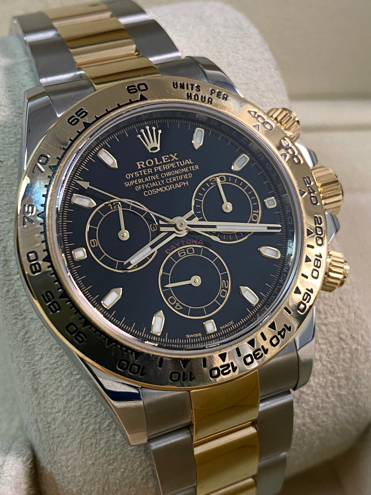 Rolex Yellow Gold Rolesor Cosmograph Daytona - 2021 - Black Index Dial - 116503 *FULL SET*