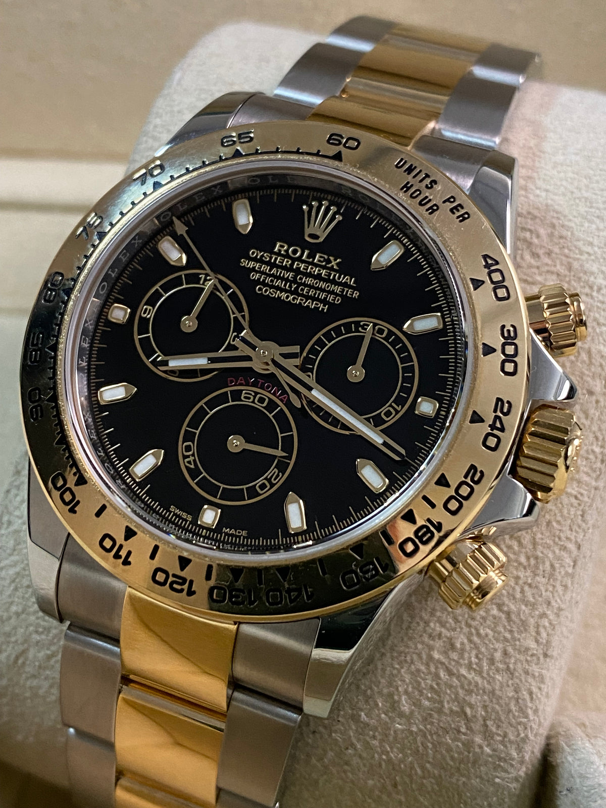 Rolex Yellow Gold Rolesor Cosmograph Daytona - 2021 - Black Index Dial - 116503 *FULL SET*