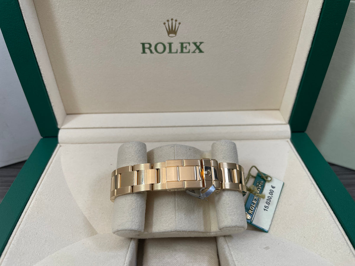 Rolex Yellow Gold Lady Yacht-Master 35 - 2001 - Blue Dial - 168628