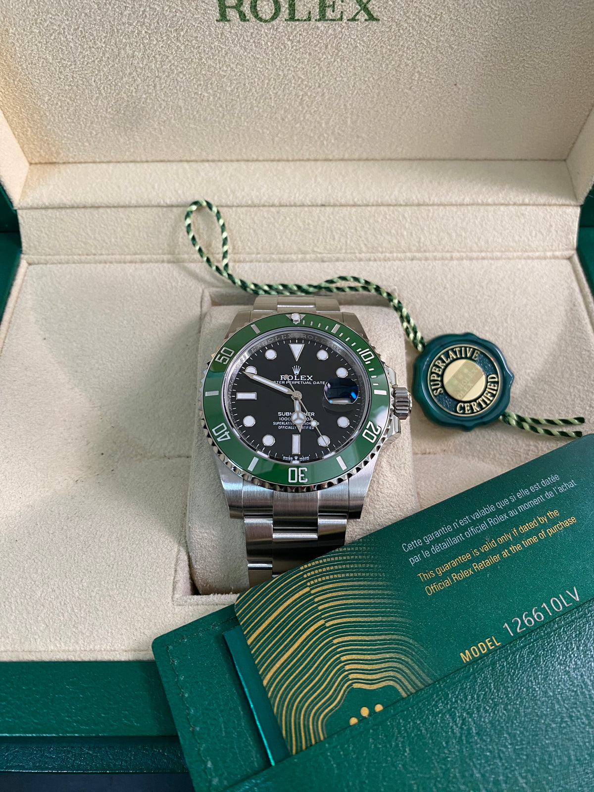 Rolex Steel Submariner Date - 2024 - "Kermit" MK2 - Black Dial - 126610LV *FULL SET*