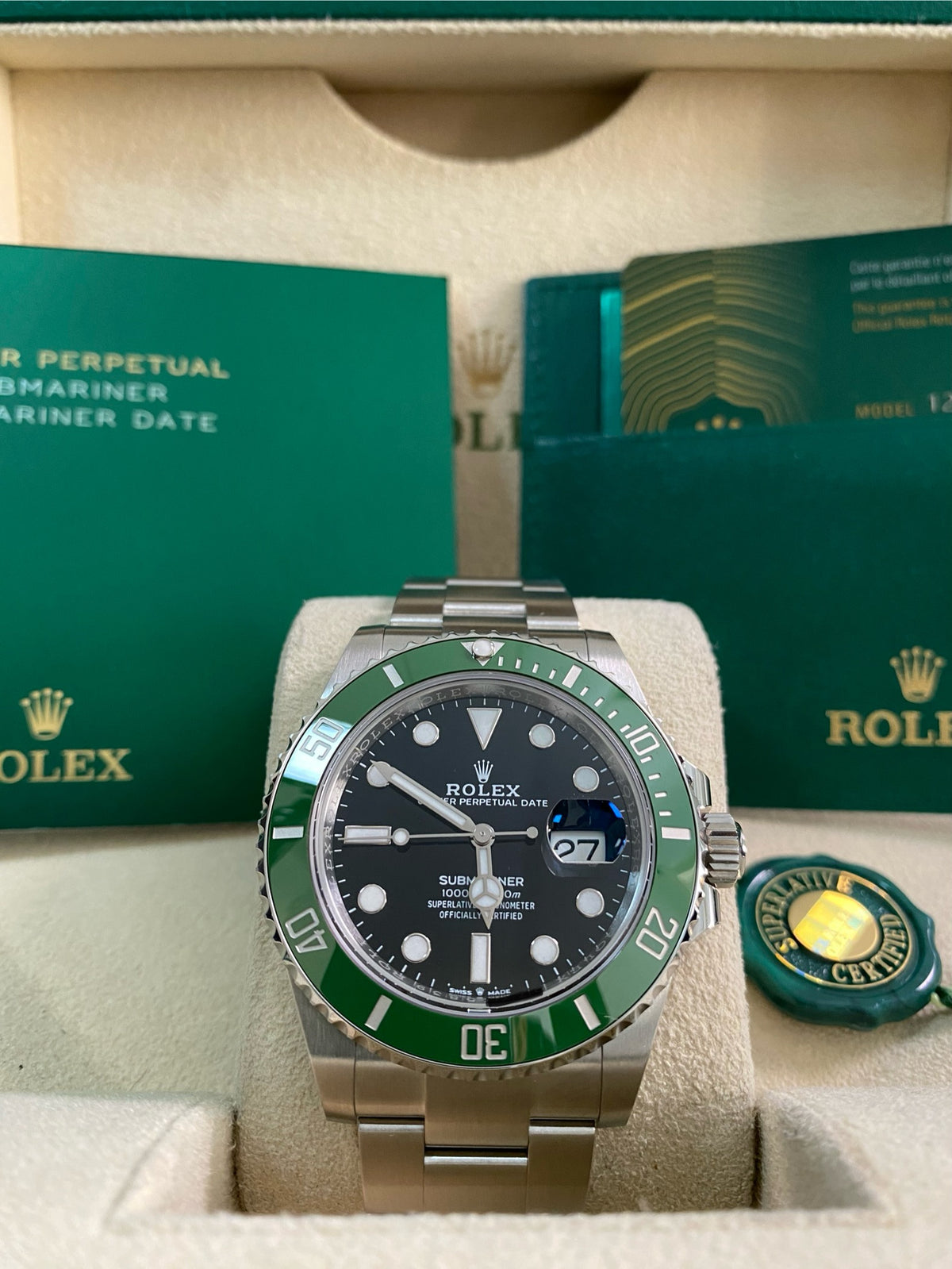 Rolex Steel Submariner Date - 2024 - "Kermit" MK2 - Black Dial - 126610LV *FULL SET*