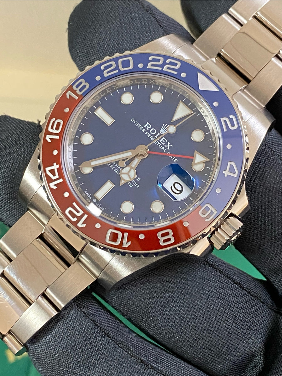 Rolex White Gold GMT-Master II - 2021 - "Pepsi" Bezel - Blue Dial - Oyster Bracelet - 126719BLRO