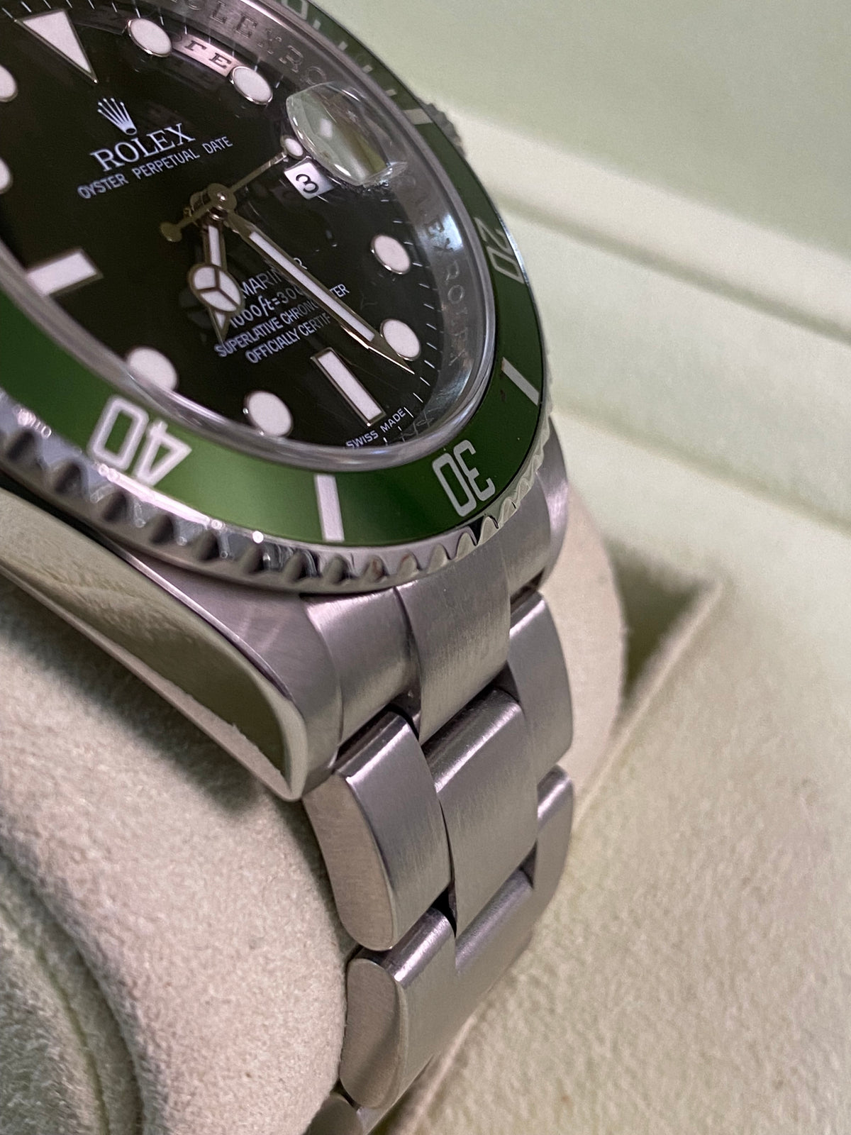 Rolex Steel Submariner Date - 2007 - "Kermit" - Pre-Ceramic Bezel - 16610LV *FULL SET*