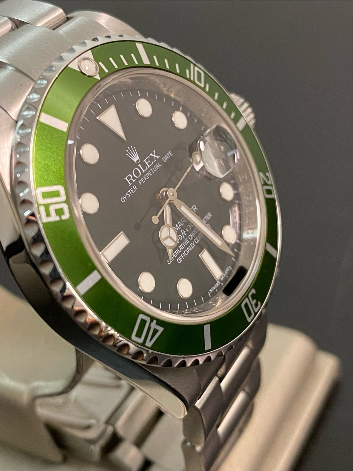 Rolex Steel Submariner Date - 2007 - "Kermit" - Pre-Ceramic Bezel - 16610LV *FULL SET*