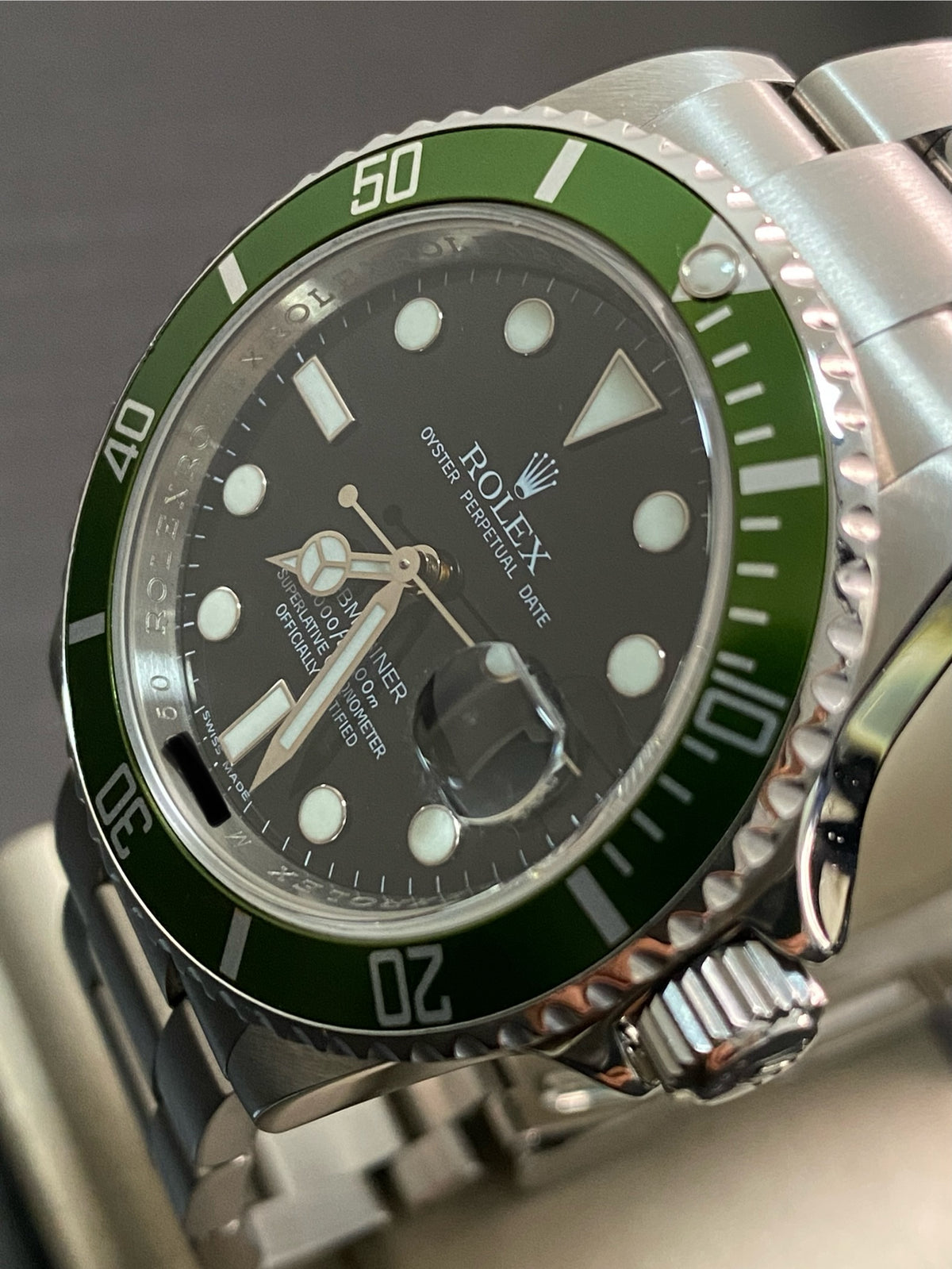 Rolex Steel Submariner Date - 2007 - "Kermit" - Pre-Ceramic Bezel - 16610LV *FULL SET*