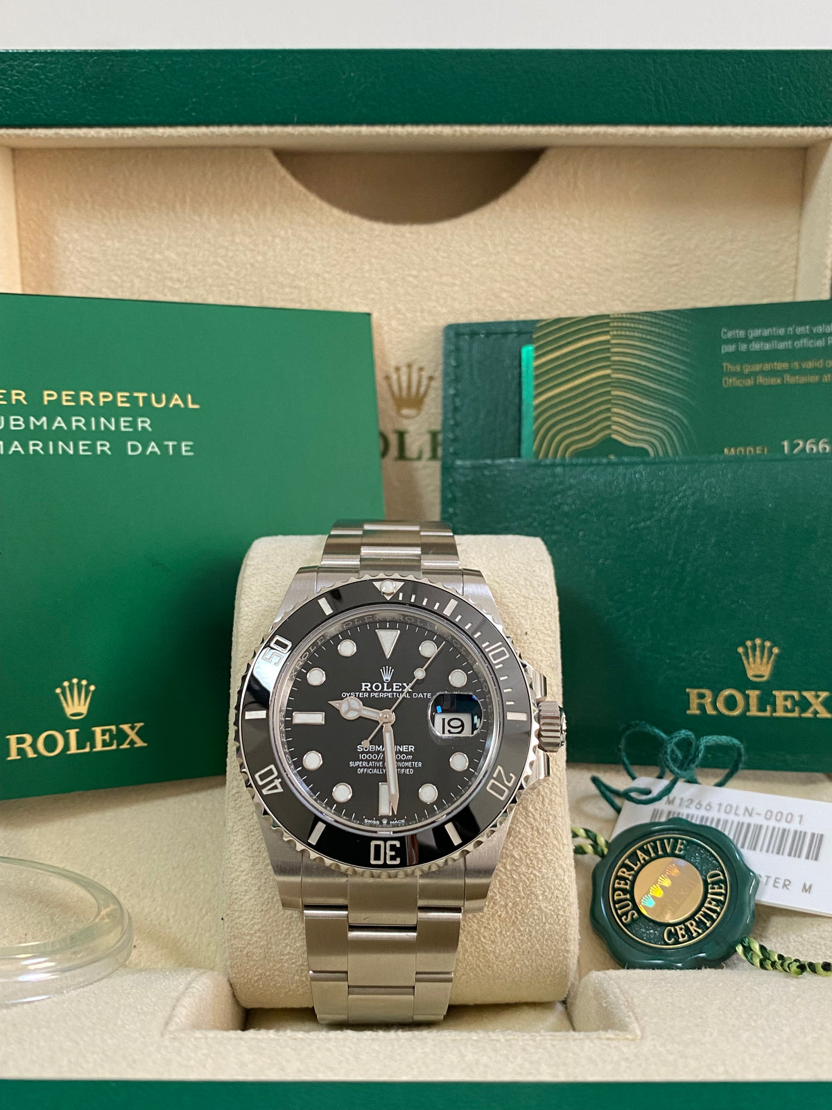 Rolex Steel Submariner Date - 2022 - Black Bezel - Black Dial - Oyster Bracelet - 126610LN *PARTIAL STICKERS*