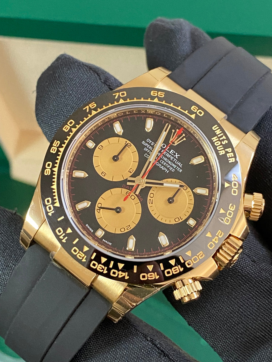 Rolex Yellow Gold Cosmograph Daytona - 2023 - "Paul Newman" - Oysterflex Strap - 116518LN *FULL STICKERS*