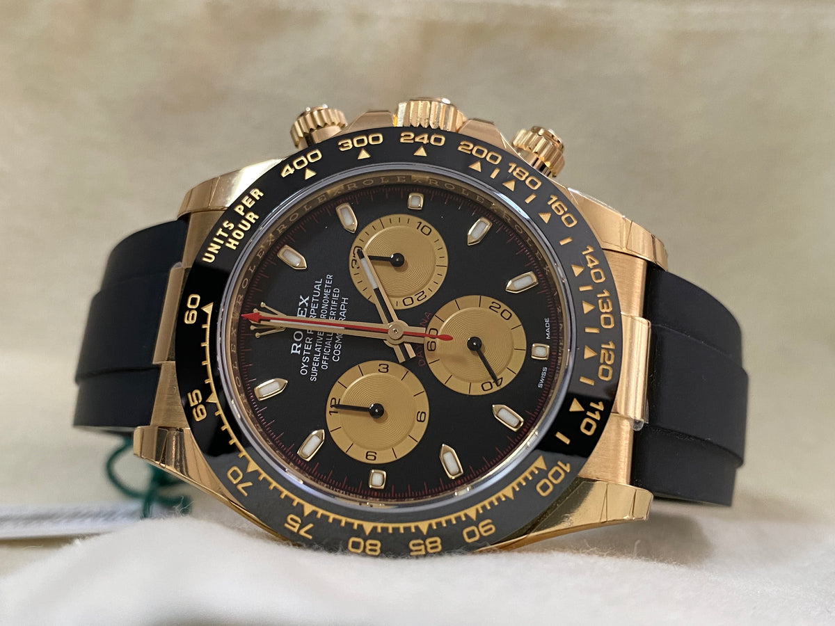 Rolex Yellow Gold Cosmograph Daytona - 2023 - "Paul Newman" - Oysterflex Strap - 116518LN *FULL STICKERS*