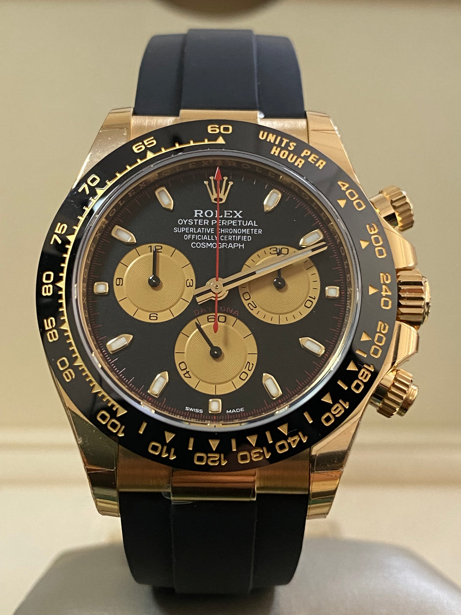 Rolex Yellow Gold Cosmograph Daytona - 2023 - "Paul Newman" - Oysterflex Strap - 116518LN *FULL STICKERS*