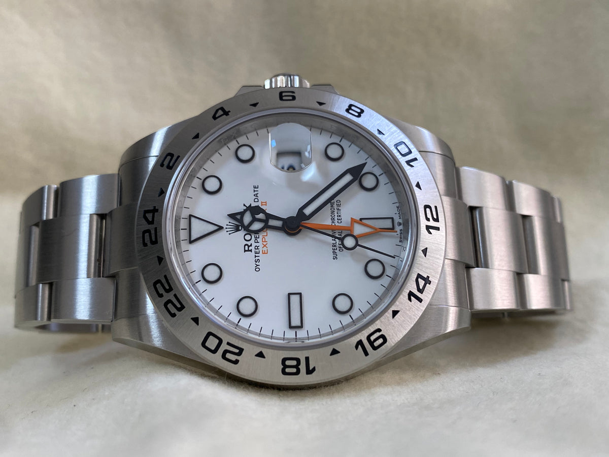 Rolex Oystersteel Explorer II - 2024 - "Polar" White Dial - Oyster Bracelet - 226570 *FULL SET*