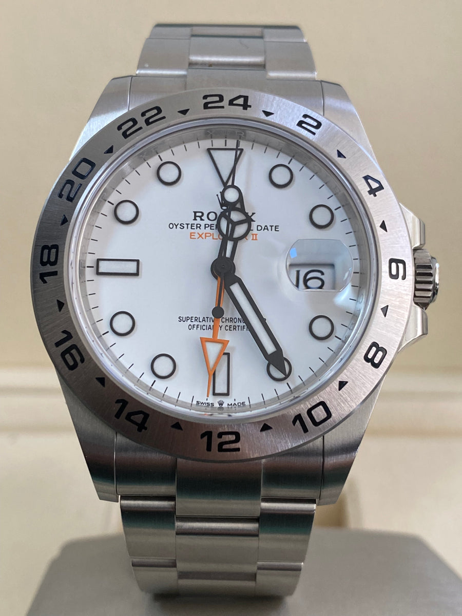 Rolex Oystersteel Explorer II - 2024 - "Polar" White Dial - Oyster Bracelet - 226570 *FULL SET*