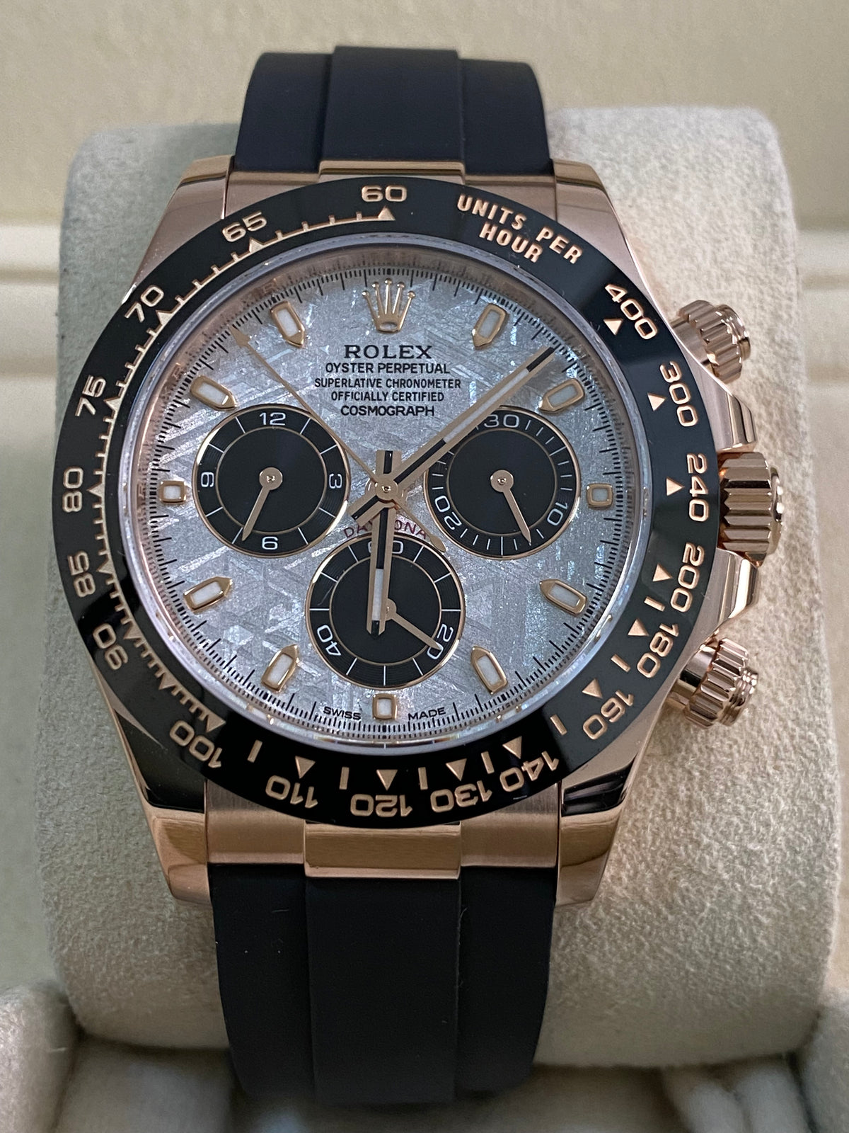 Rolex Everose Gold Cosmograph Daytona - 2022 - Meteorite Dial - Oysterflex - 116515LN *FULL SET*