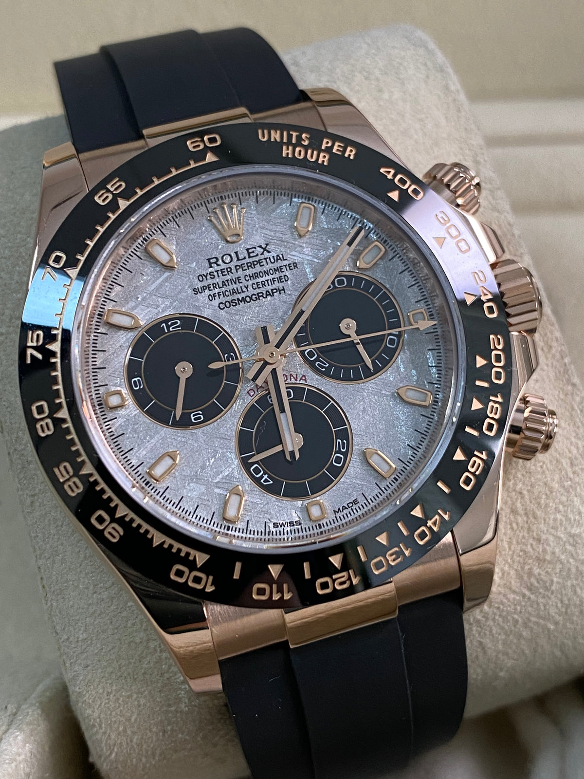 Rolex Everose Gold Cosmograph Daytona - 2022 - Meteorite Dial - Oysterflex - 116515LN *FULL SET*