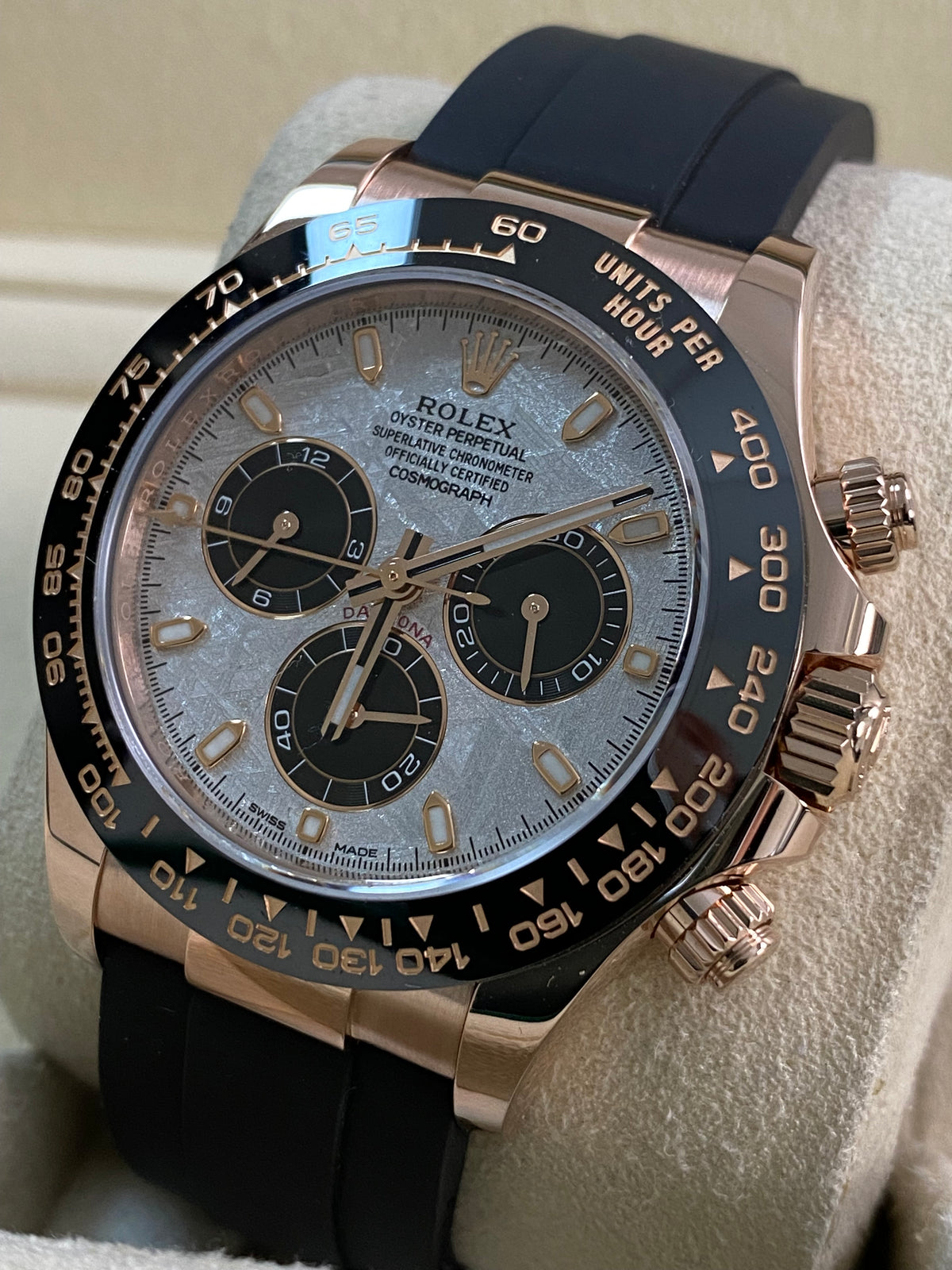 Rolex Everose Gold Cosmograph Daytona - 2022 - Meteorite Dial - Oysterflex - 116515LN *FULL SET*