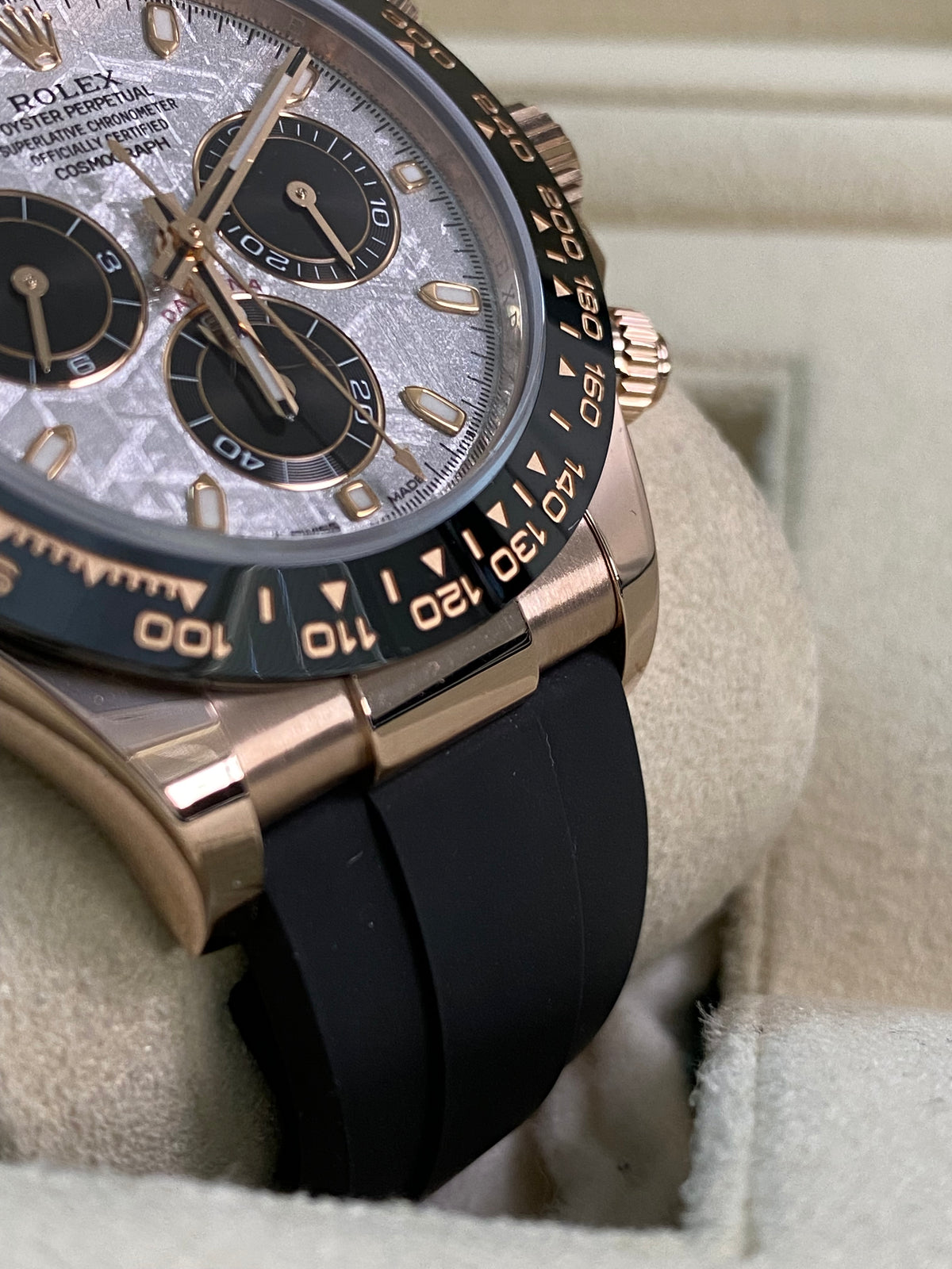 Rolex Everose Gold Cosmograph Daytona - 2022 - Meteorite Dial - Oysterflex - 116515LN *FULL SET*