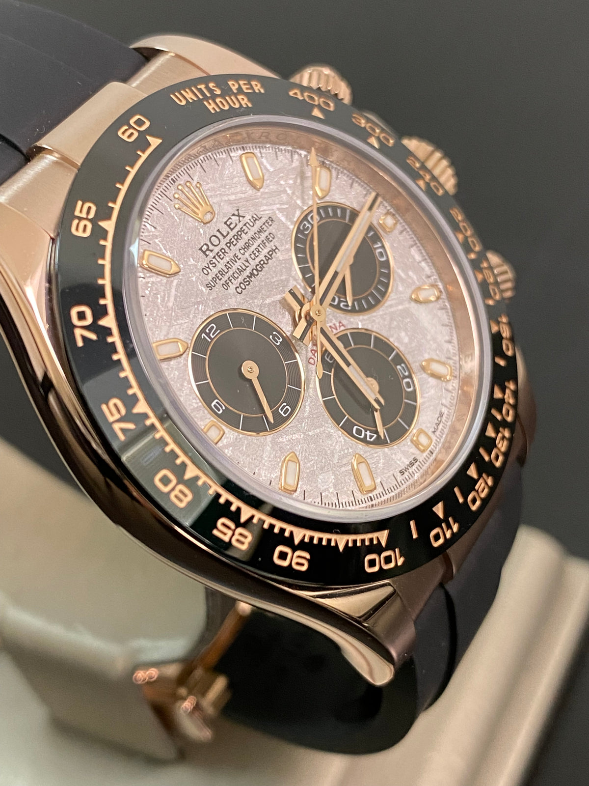 Rolex Everose Gold Cosmograph Daytona - 2022 - Meteorite Dial - Oysterflex - 116515LN *FULL SET*