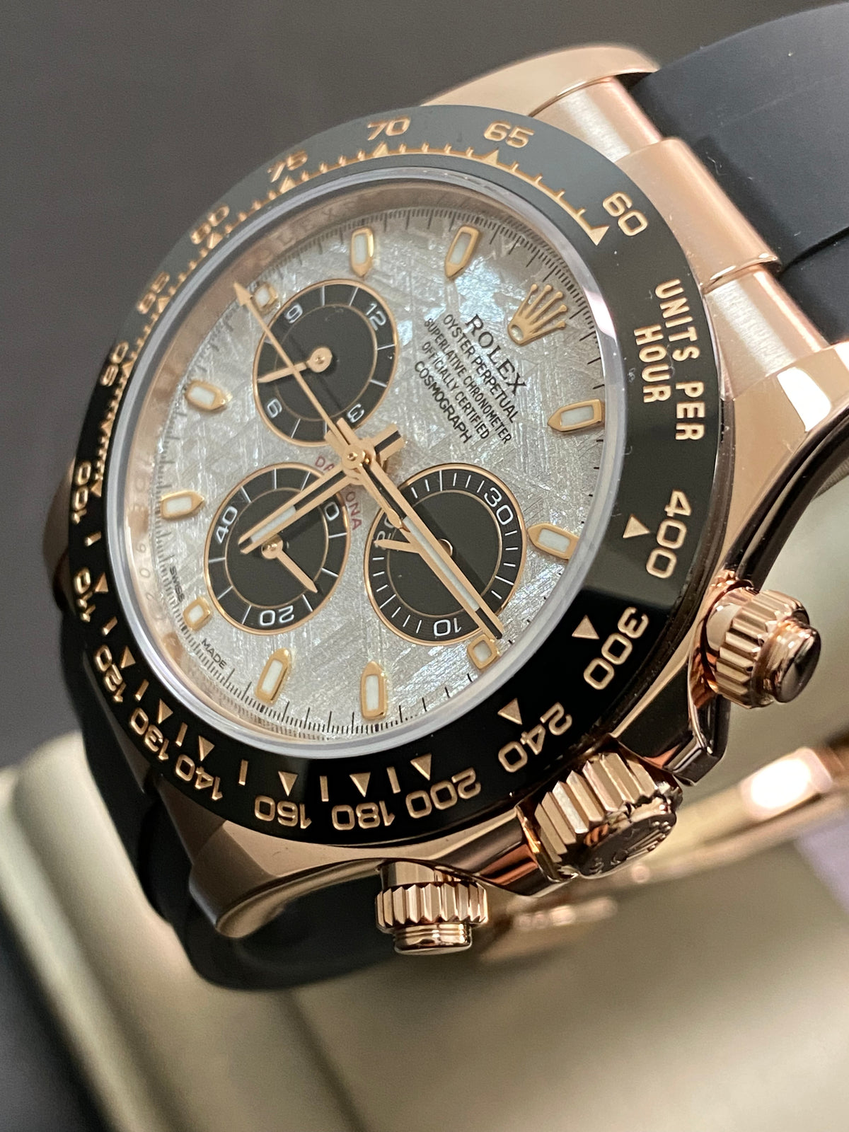 Rolex Everose Gold Cosmograph Daytona - 2022 - Meteorite Dial - Oysterflex - 116515LN *FULL SET*