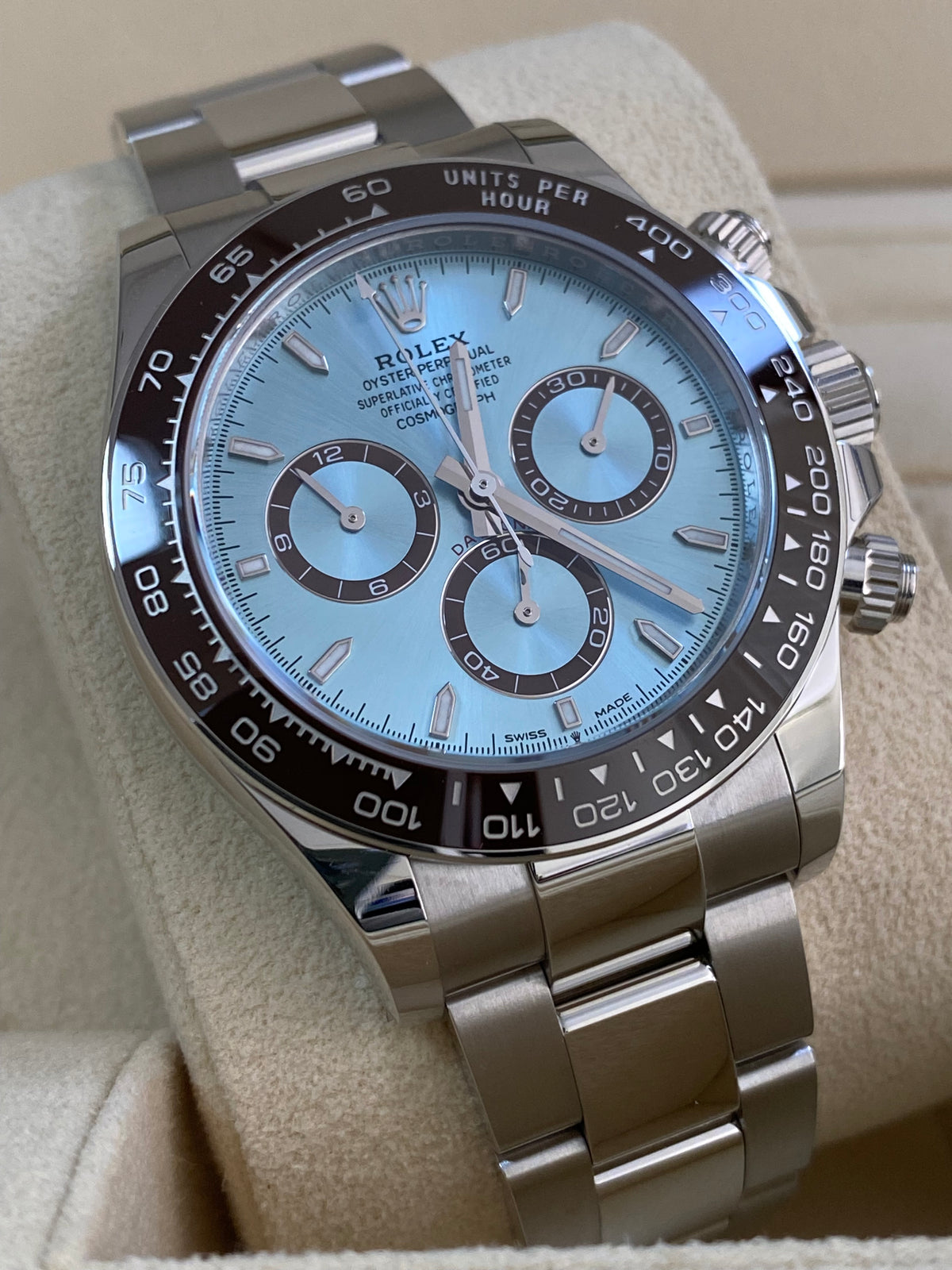 Rolex Platinum Cosmograph Daytona - 2024 - Ice Blue Index Dial - 126506 *FULL SET*