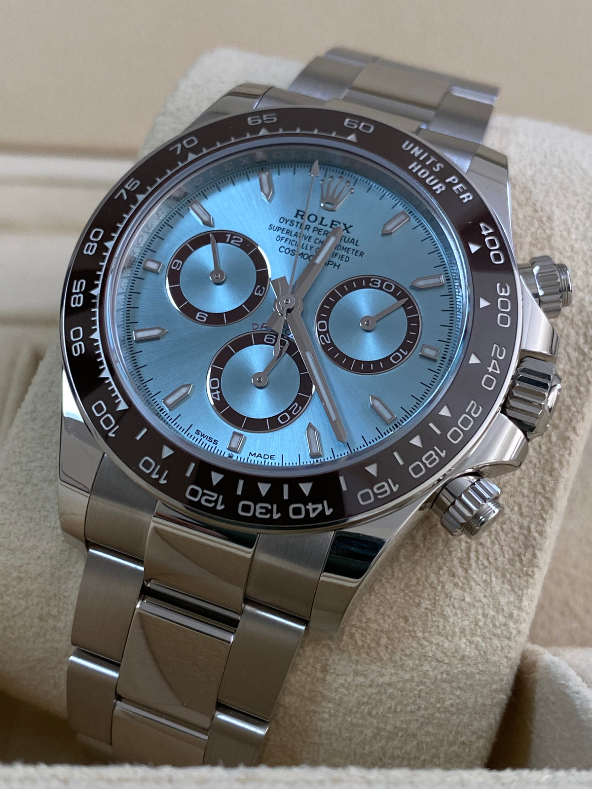 Rolex Platinum Cosmograph Daytona - 2024 - Ice Blue Index Dial - 126506 *FULL SET*