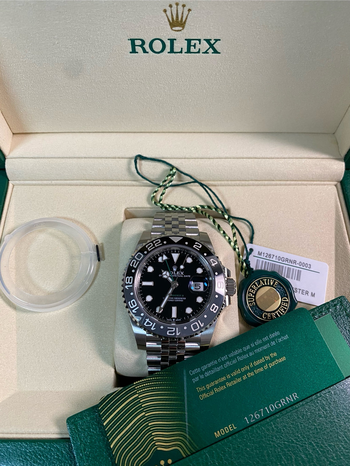 Rolex Steel GMT-Master II - 2025 - "Bruce Wayne" - Jubilee Bracelet - 126710GRNR *FULL SET*