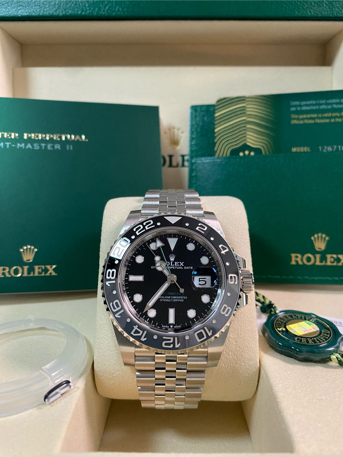 Rolex Steel GMT-Master II - 2025 - "Bruce Wayne" - Jubilee Bracelet - 126710GRNR *FULL SET*