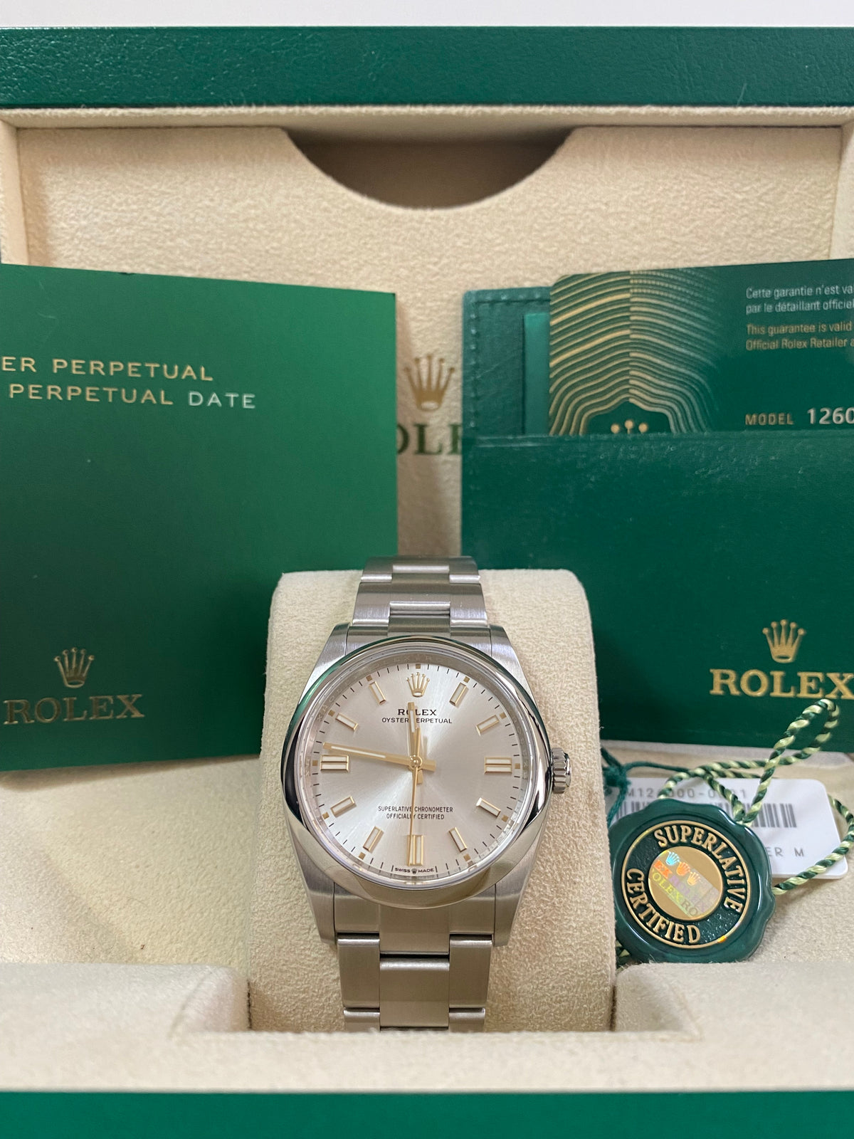 Rolex Oyster Perpetual 36 - 2023 - Domed Bezel - Silver Index Dial - Oyster Bracelet - 126000 *FULL SET*