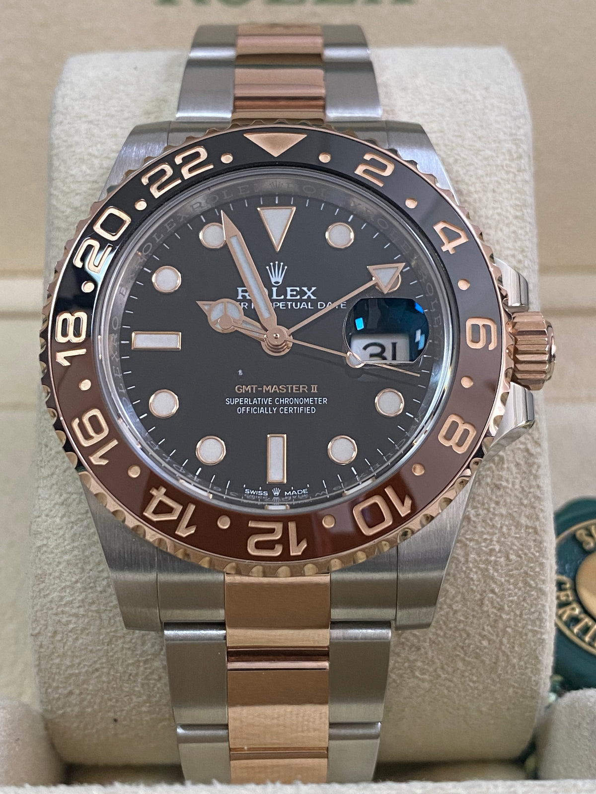 Rolex Everose Gold Rolesor GMT-Master II - 2020 - "Root Beer" Bezel - Oyster Bracelet - 126711CHNR *FULL SET*