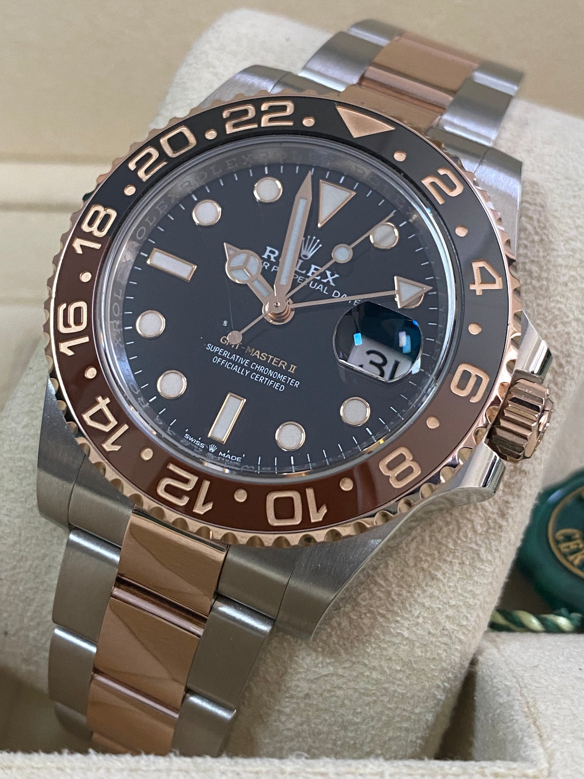 Rolex Everose Gold Rolesor GMT-Master II - 2020 - "Root Beer" Bezel - Oyster Bracelet - 126711CHNR *FULL SET*