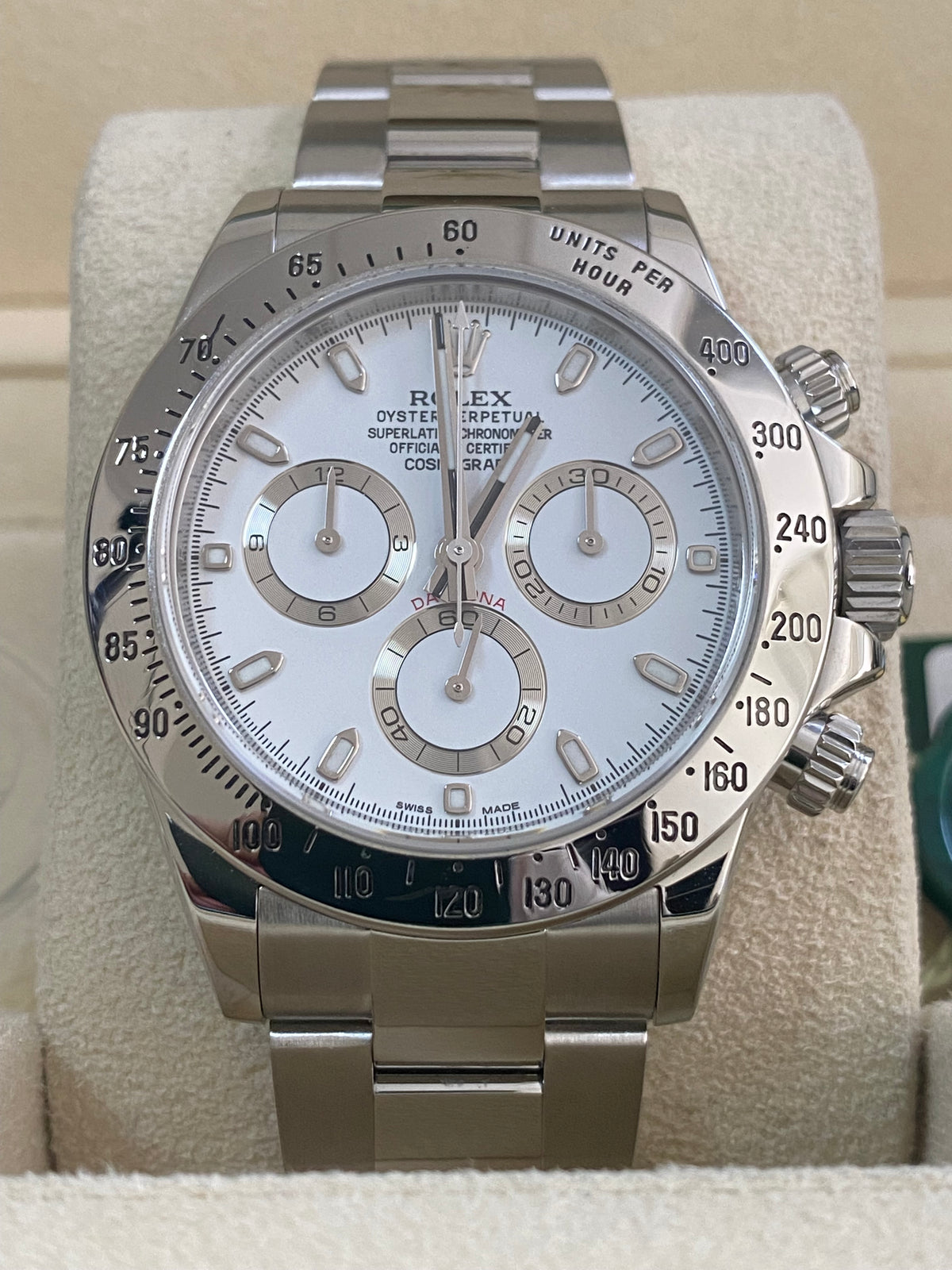 Rolex Steel Cosmograph Daytona - 2016 - White Index Dial - 116520 - *FULL SET*