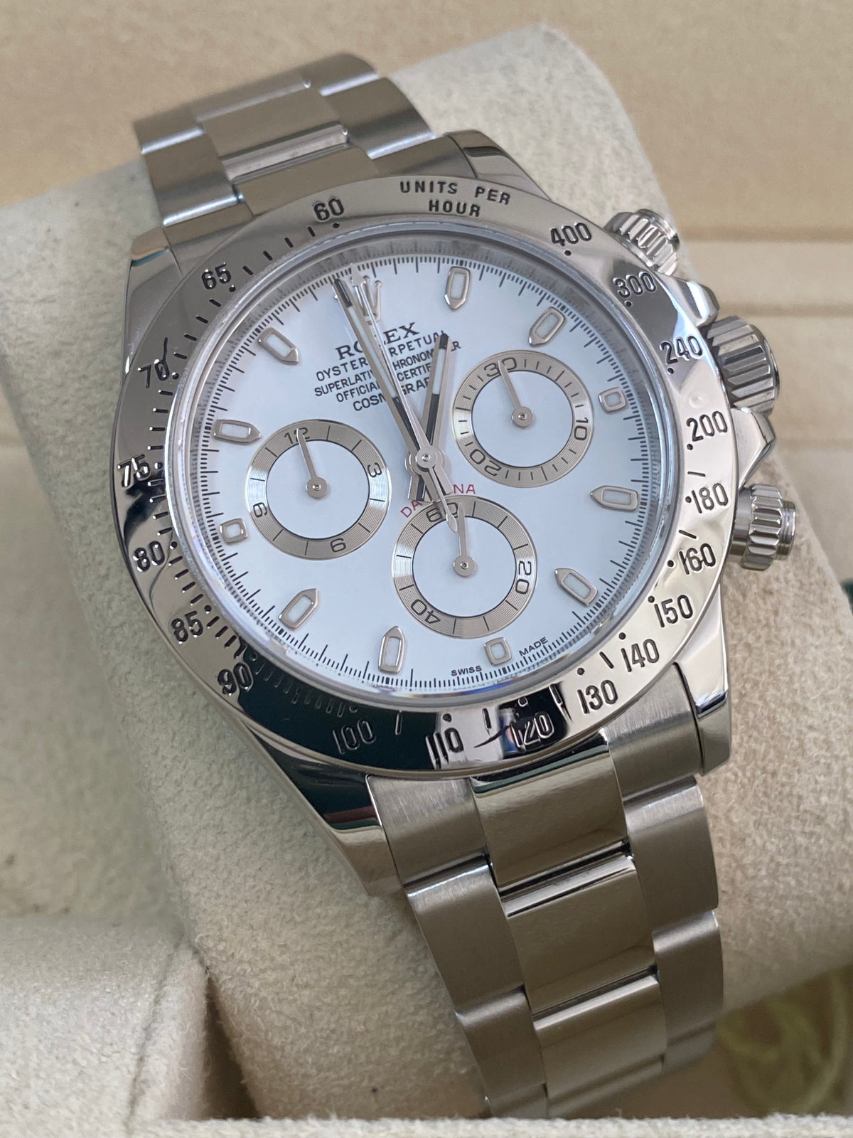 Rolex Steel Cosmograph Daytona - 2016 - White Index Dial - 116520 - *FULL SET*