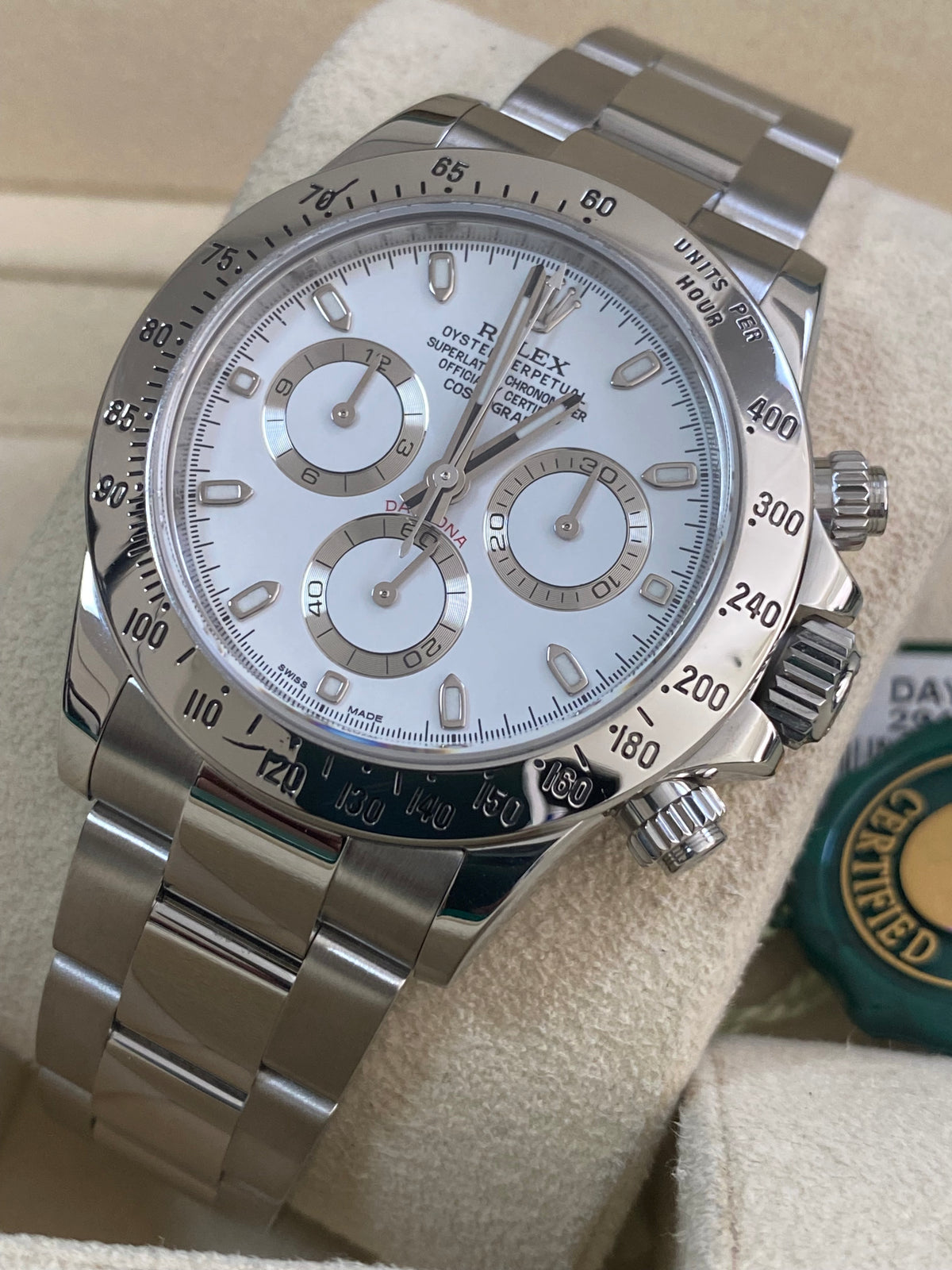 Rolex Steel Cosmograph Daytona - 2016 - White Index Dial - 116520 - *FULL SET*