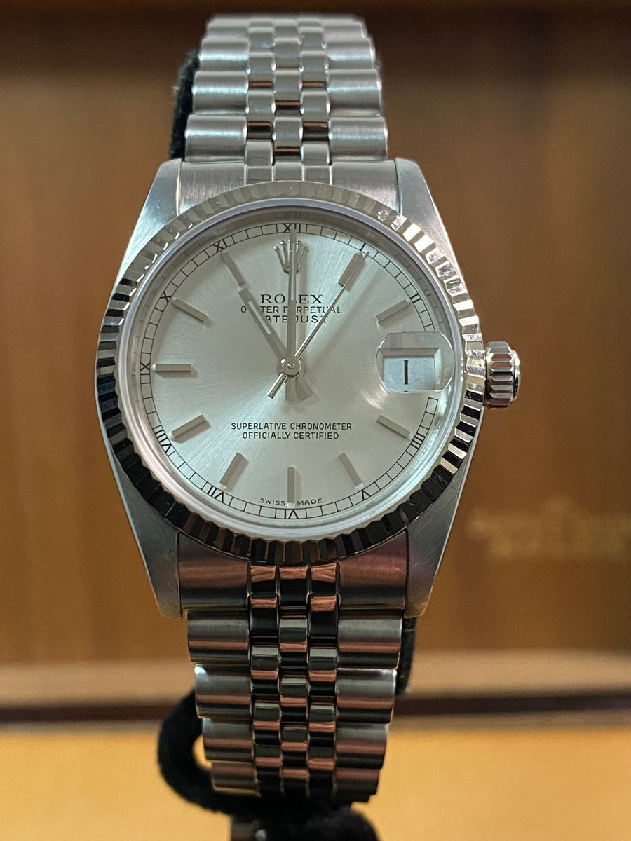 Rolex Steel Datejust 31 - 1986 - Fluted Bezel - Silver Index Dial - Jubilee Bracelet - 68274