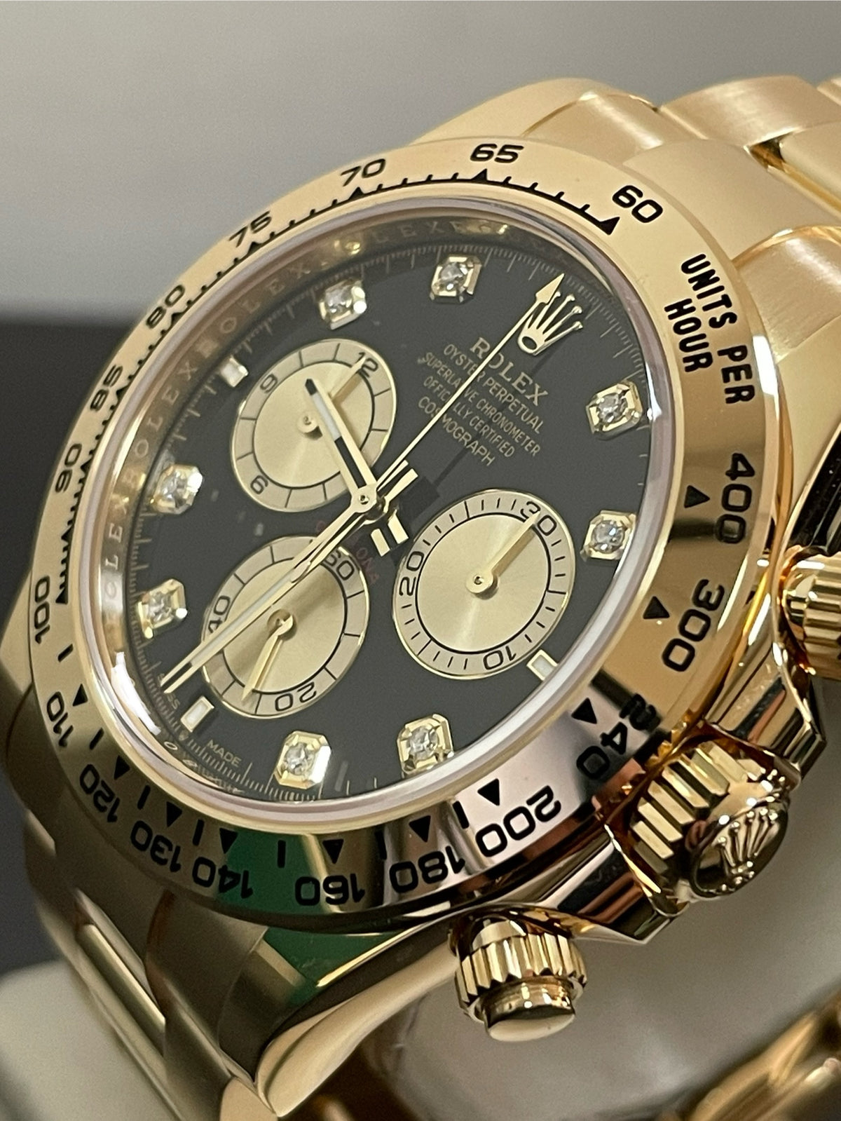 Rolex Yellow Gold Cosmograph Daytona - 2023 - Black Diamond Dial - 126508