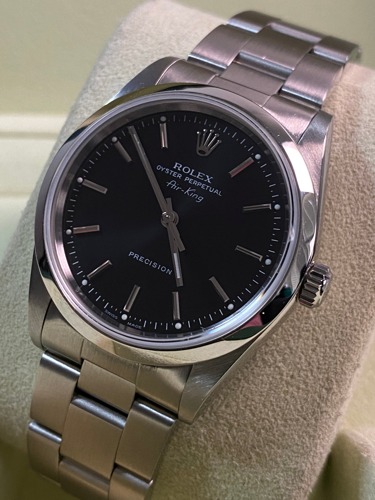 Rolex Air-King  - F serial - Domed Bezel - Black Dial - 14000M